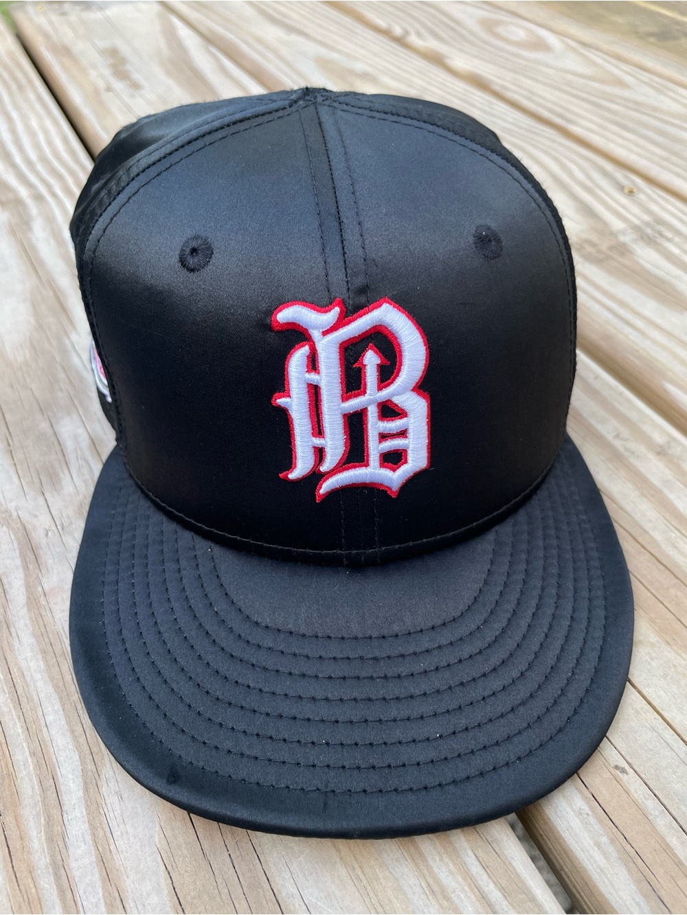 Birmingham barons new era 5950 Hat with White & Red Embroidered Logo, 7